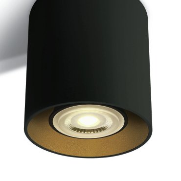 ONE Light GU10 Cylindres décoratifs - spot en saillie 1L - Ø 8 x 9,4 cm - noir