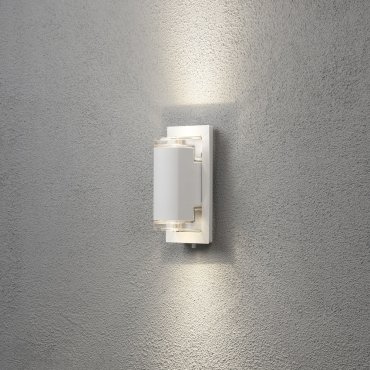 Konstsmide Potenza - applique murale d'extérieur - 11,5 x 10 x 22,5 cm - IP54 - blanc