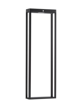 Nova Luce Berni - poteau de jardin solaire avec capteur - 23 x 70 x 8,6 cm - 2W LED inclus - IP65 - anthracite foncé
