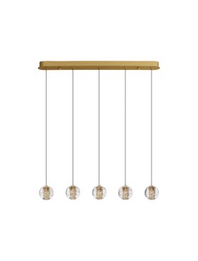 Nova Luce Licio - lampe suspendue - 84 x 150 x 10 cm - 16W dimmable LED inclus - or