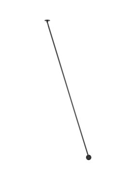 Nova Luce Sima - applique murale - Ø 8 x 216 cm - 30W LED inclus - noir mat