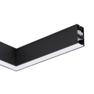 Nova Luce Dido - profilé d'éclairage linéaire - 34,5 x 3,8 x 7 cm - 20W LED inclus - noir - couleur de lumière blanche