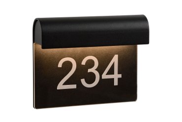 Lucide Thesi Led - applique murale extérieure avec numéros de maison - 6W LED inclus - IP54 - noir