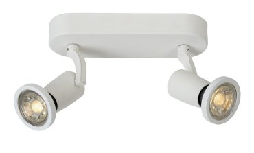 Lucide Jaster 2 - spot en saillie - 20 x 6 x 15,5 cm - 2 x 5W LED inclus - blanc