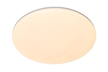 Lucide Olson - plafonnier - Ø 45 x 4,5 cm - 45W LED incl. - couleur de lumière réglable - IP44 - opale et blanc
