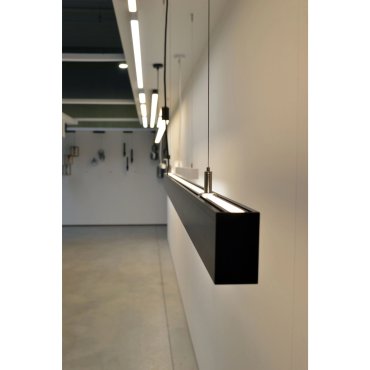 Roi Du Luminaire Slim Line Up - lampe suspendue - profilé 5,5 x 3,3 cm - 19,2W + 14,4W LED par mètre - noir