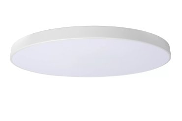 Lucide Unar - plafonnier - Ø 80 x 5 cm - 80W LED dimmable inclus - 3 niveaux de dimmer - blanc