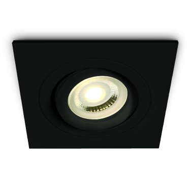 ONE Light Dual Ring Range - spot encastré - 94 x 94 mm, Ø 80 mm encastrable - noir