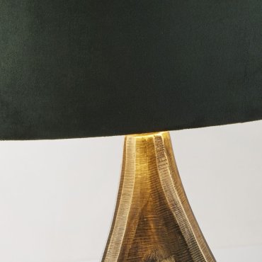 Searchlight Bucklow - lampe à poser - Ø 40 x 46 cm - vert, laiton antique et or