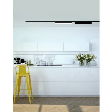Nova Luce Rieti - luminaire pour système de profilés magnétiques - 27,4 x 3,4 x 11,6 cm - 15W LED inclus - noir - couleur de lumière blanche