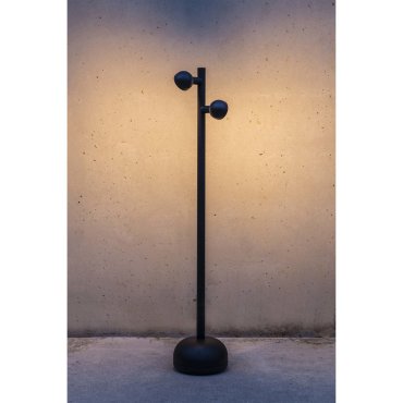 Faro Brot - lampadaire d'extérieur avec câble et prise - Ø 16 x 90 cm - 10W LED inclus - IP65 - noir