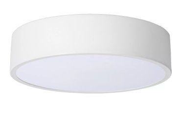 Lucide Unar - plafonnier - Ø 20 x 5 cm - 12W LED dimmable inclus - 3 niveaux de dimmer - blanc
