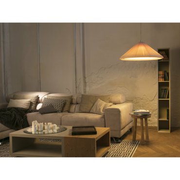 Faro Saigon-in - lampe suspendue - Ø 70 x 27,5 cm - blanc ivoire