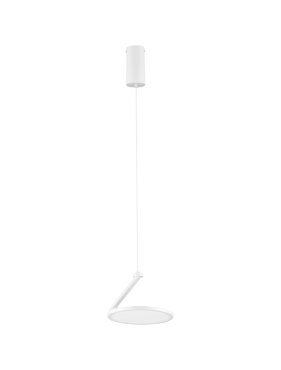 Nova Luce Opi - lampe suspendue - Ø 20 x 260 cm - 14W LED inclus - blanc sablé