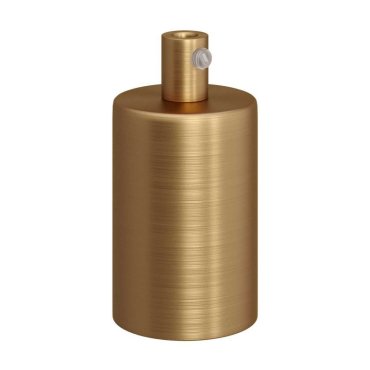 Creative Cables - Prise E27 avec support de câble cylindrique en métal - Ø 4,2 x 6,2 cm - doré