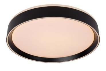 Lucide Nuria - plafonnier - Ø 40 x 7,5 cm - 24W LED inclus - 3 niveaux de gradation - noir