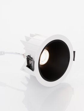 Nova Luce Brady - spot à encastrer - Ø 14 x 9 cm - Ø 130 mm encastré - 20W LED inclus - IP67- blanc avec noir
