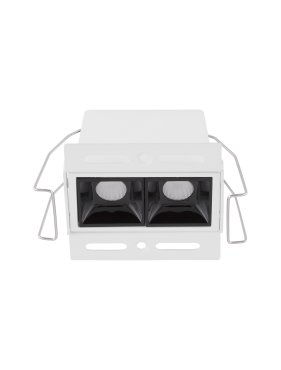 Nova Luce Akira - spot à encastrer - 7,1 x 7,2 cm - 72 x 41 mm taille d'encastrement - 5W LED inclus - noir - blanc chaud