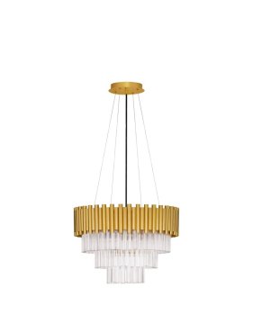 Nova Luce Magnolia - suspension - Ø 50 x 120 cm - or