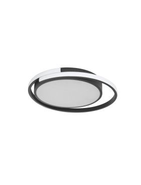 Nova Luce Odrey - plafonnier - Ø 40 x 5 cm - 22W LED inclus - noir sable