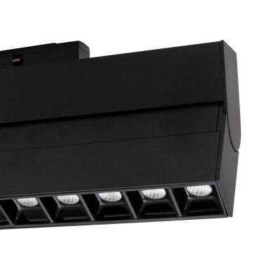 Nova Luce Este - luminaire pour système de profilés magnétiques - 27,4 x 3,4 x 11,6 cm - 15W LED inclus - noir - couleur de lumière blanc chaud