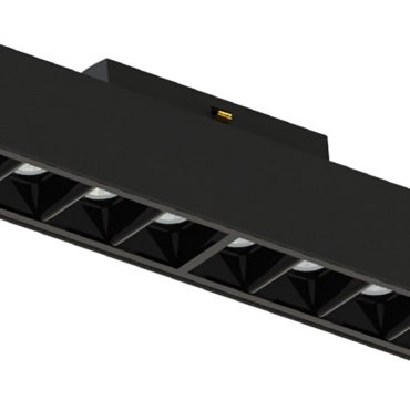 Nova Luce Este - luminaire pour système de profilés magnétiques - 26,9 x 3,5 x 5,1 cm - 15W LED inclus - noir - couleur de lumière blanc chaud