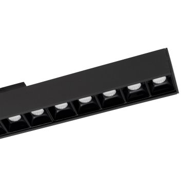 Nova Luce Este - luminaire pour système de profilés magnétiques - 40,2 x 3,5 x 5,1 cm - 22W LED inclus - noir - couleur de lumière blanc chaud
