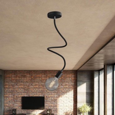 Creative Cables - Tube flexible recouvert de textile - 90 cm - noir