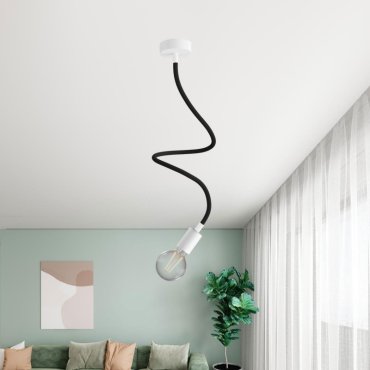 Creative Cables - Tube flexible recouvert de textile - 90 cm - blanc