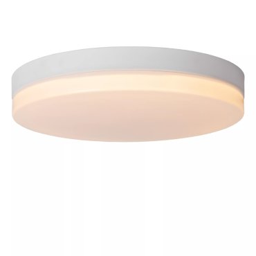 Lucide Biskit - plafonnier avec détecteur de mouvement - Ø 40 x 7,5 cm - 36W LED inclus - IP44 - blanc
