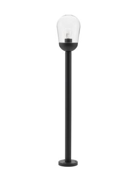 Nova Luce Omika - lampe de jardin - Ø 15 x 97 cm - IP54 - gris foncé