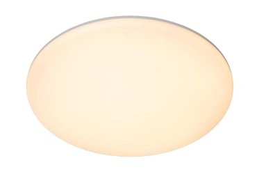 Lucide Olson - plafonnier - Ø 35 x 4,7 cm - 36W LED incluse - couleur de lumière réglable - IP44 - opale et blanc