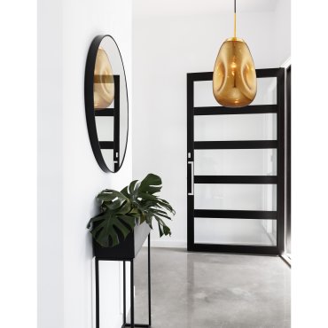 Nova Luce Lava - lampe suspendue - Ø 22,5 x 120 cm - or