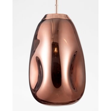 Nova Luce Lava - lampe suspendue - Ø 22 x 120 cm - cuivre