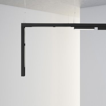 Nova Luce Connecteur en V pour profilé magnétique en saillie/pendulaire - 10 x 3,9 x 7,5 cm - noir