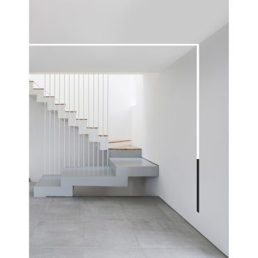 Nova Luce Connecteur en V pour profilé magnétique encastré - 10 x 10 x 7,5 cm - noir