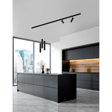 Nova Luce Jazz - lampe suspendue pour système de profilés magnétiques - Ø 3 x 150 cm - 10W LED inclus - noir - couleur de lumière blanche
