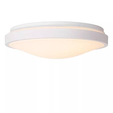 Lucide Dasher - plafonnier - Ø 34,8 x 9,8 cm - 18W LED inclus - IP44 - blanc