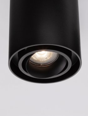 Nova Luce Ulty - spot en saillie - Ø 9,6 x 12,5 cm - noir