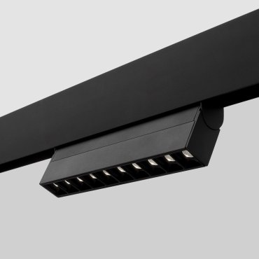 Nova Luce Este - luminaire pour système de profilés magnétiques - 27,4 x 3,4 x 11,6 cm - 15W LED inclus - noir - couleur de lumière blanche