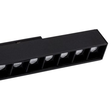 Nova Luce Este - luminaire pour système de profilés magnétiques - 26,9 x 3,5 x 5,1 cm - 15W LED inclus - noir - couleur de lumière blanche