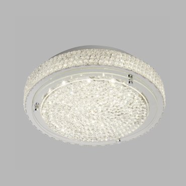 Searchlight Flush - plafonnier - Ø 30 x 8,5 cm - 12W LED dimmable inclus - transparent