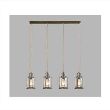 Searchlight Urban - lampe suspendue - 77 x 12 x 150 cm - laiton antique