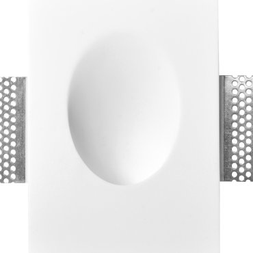 Nova Luce Cirocco - applique encastrée - 18 x 12 cm - 1W LED inclus - crépi blanc