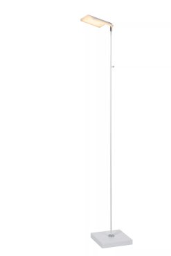 Lucide Aaron - lampadaire - 20 x 20 x 134 cm - 10W dim to warm LED inclus - blanc