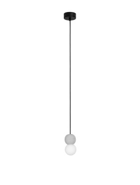 Nova Luce Zero - lampe suspendue - Ø 8 x 115 cm - gris