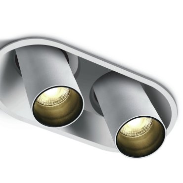ONE Light Cylindres COB encastrés - spot en saillie 2L - 16,8 x 9 x 9 cm - 2 x 7W LED dimmable inclus - blanc
