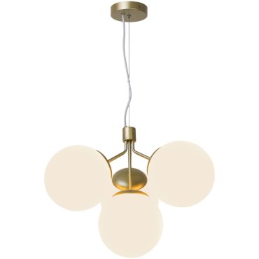 Nordlux Ivona - lampe suspendue - 54,2 x 54,2 x 244 cm - opale et laiton