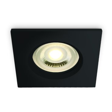 ONE Light Gamme Salle de Bains - spot encastrable - 85 x 85 mm, Ø 68 mm encastrable - IP65 - noir