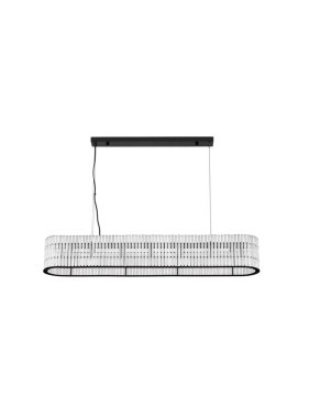 Nova Luce Barok - suspension - 110 x 18 x 210 cm - noir mat